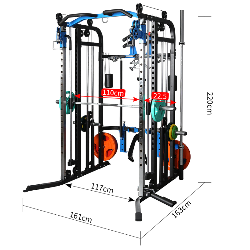 Multifunctional 161*163*220cm Customized Sports Fitness Commercial Gym Equipment