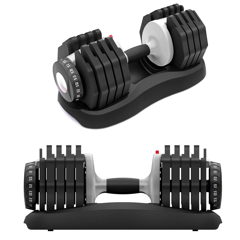 55lb 25kg Adjustable Dumbbell Fitness Dial Dumbbell with Handle for Strength Training Weight Dumbbell Adjustable Set